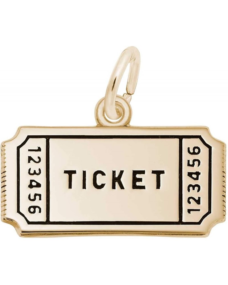 Ticket Charm yellow-gold-plated-silver $19.60 Bracelets