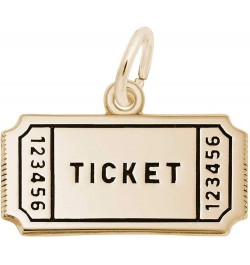 Ticket Charm yellow-gold-plated-silver $19.60 Bracelets