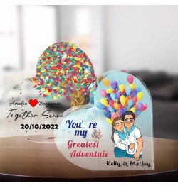 Personalized Acrylic Block Heart Custom Crystal Photo Block Personalized Gifts Mother Day Birthday for Women Mom Girls Grandm...