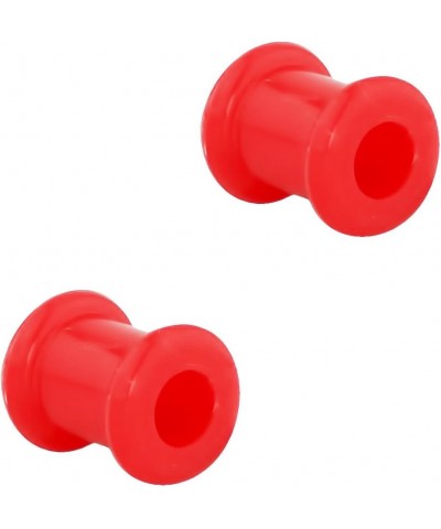 Set of 2G Ultra Soft Comfort Fit Silicone Ear Gauges, 2 Gauge 6mm Flat Double Flared Tunnel Plug Earrings 6mm (2G) Red $7.64 ...