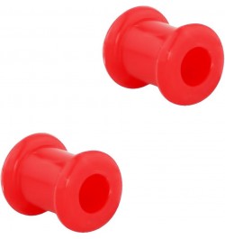 Set of 2G Ultra Soft Comfort Fit Silicone Ear Gauges, 2 Gauge 6mm Flat Double Flared Tunnel Plug Earrings 6mm (2G) Red $7.64 ...