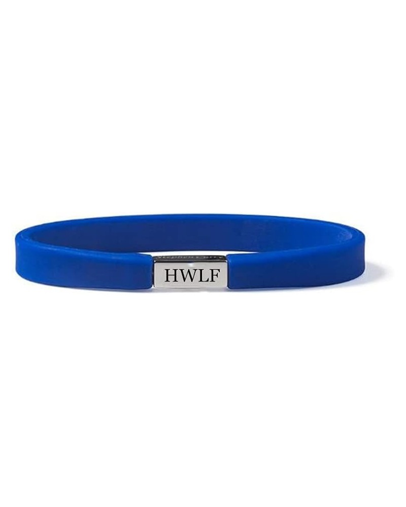 WWJD HWLF Bracelet for Teens Adults,Stainless Steel Rubber What Would Jesus Do Bracelets He Would Love First Wristband Fundra...