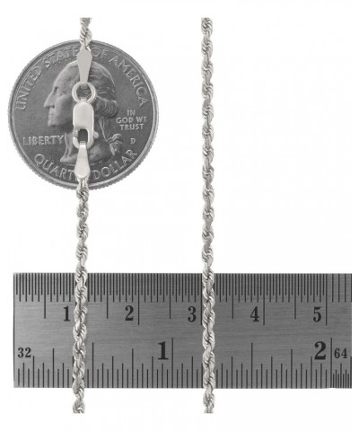 10k White Gold 2mm Solid Rope Chain Diamond Cut Pendant Necklace, Mens Womens Jewelry 16" 18" 20" 22" 24 18 $149.97 Necklaces