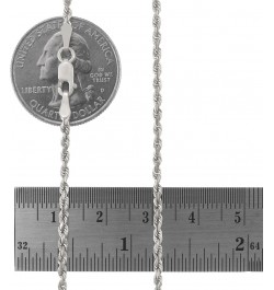 10k White Gold 2mm Solid Rope Chain Diamond Cut Pendant Necklace, Mens Womens Jewelry 16" 18" 20" 22" 24 18 $149.97 Necklaces