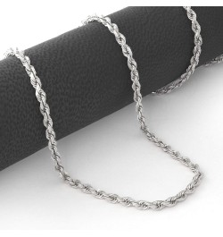 10k White Gold 2mm Solid Rope Chain Diamond Cut Pendant Necklace, Mens Womens Jewelry 16" 18" 20" 22" 24 18 $149.97 Necklaces