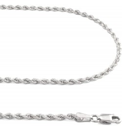 10k White Gold 2mm Solid Rope Chain Diamond Cut Pendant Necklace, Mens Womens Jewelry 16" 18" 20" 22" 24 18 $149.97 Necklaces