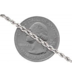 10k White Gold 2mm Solid Rope Chain Diamond Cut Pendant Necklace, Mens Womens Jewelry 16" 18" 20" 22" 24 18 $149.97 Necklaces