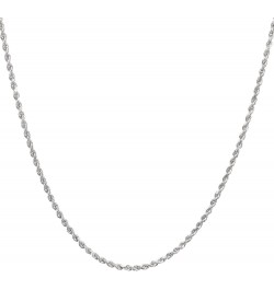 10k White Gold 2mm Solid Rope Chain Diamond Cut Pendant Necklace, Mens Womens Jewelry 16" 18" 20" 22" 24 18 $149.97 Necklaces