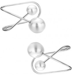 Double Pearl Ear Cuff Earrings for Women Teen Girls Simulated Freshwater Shell Pearls Line Cartilage No Piercing Clip On Cuff...