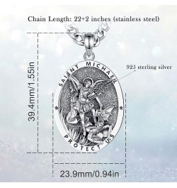 Unique Religious Gifts for Men Women, St. Michael/St. Christopher/St. Benedict/Virgin Mary Pendant Necklaces St Michael - Ova...