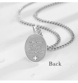 Unique Religious Gifts for Men Women, St. Michael/St. Christopher/St. Benedict/Virgin Mary Pendant Necklaces St Michael - Ova...