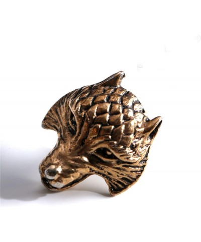 Retro Lion Animal Pin Brooch for Men Women Punk Buck Suit Tie Lapel Pin Cool Animal Bull Eagle Lion Wolf Head Collar Brooch S...