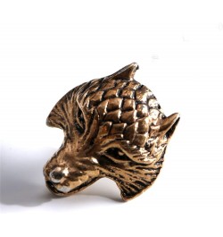 Retro Lion Animal Pin Brooch for Men Women Punk Buck Suit Tie Lapel Pin Cool Animal Bull Eagle Lion Wolf Head Collar Brooch S...