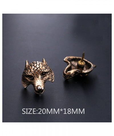 Retro Lion Animal Pin Brooch for Men Women Punk Buck Suit Tie Lapel Pin Cool Animal Bull Eagle Lion Wolf Head Collar Brooch S...