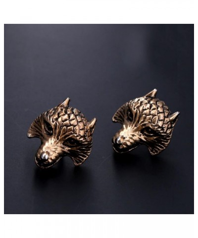 Retro Lion Animal Pin Brooch for Men Women Punk Buck Suit Tie Lapel Pin Cool Animal Bull Eagle Lion Wolf Head Collar Brooch S...