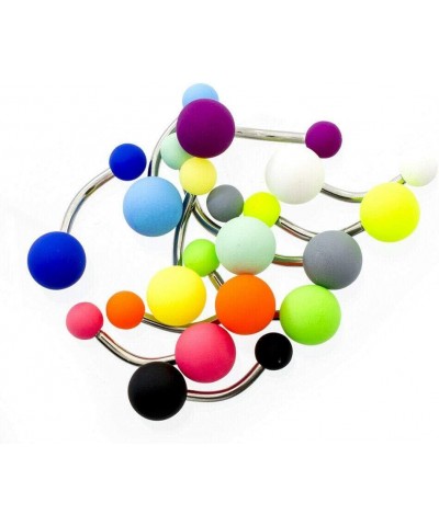 Navel rings, 14G Belly Button Navel Rings Stainless steel Easy to clean, Matte colorful coated balls Pack of 12 $9.56 Body Je...