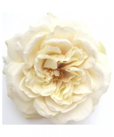 Full 5.5" Cream White Rose Silk Flower Brooch Pin $13.89 Brooches & Pins