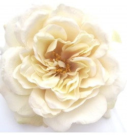 Full 5.5" Cream White Rose Silk Flower Brooch Pin $13.89 Brooches & Pins