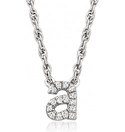 Diamond-Accented Lowercase Mini Initial Necklace in Sterling Silver 18-inch (T) $31.20 Necklaces