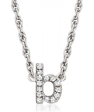 Diamond-Accented Lowercase Mini Initial Necklace in Sterling Silver 18-inch (T) $31.20 Necklaces