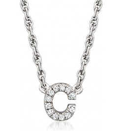 Diamond-Accented Lowercase Mini Initial Necklace in Sterling Silver 18-inch (T) $31.20 Necklaces