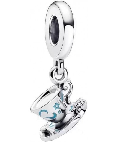 Magical Cup of Tea Dangle Charm Fit Women Bracelet Necklaces Fashion Gifts 925 Sterling Silver DIY Jewelry $8.47 Bracelets