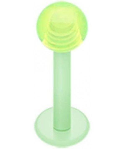 Basic UV Acrylic Flexible Shaft Labret 16 GA, Length: 10mm, Ball: 3mm, Light Green $8.31 Body Jewelry