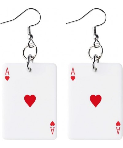 Playing Card Earrings Poker Drop Earrings Charms Fashion Leisure Casino Games Style Hip Hop Jewellery Earring for Women Girls...