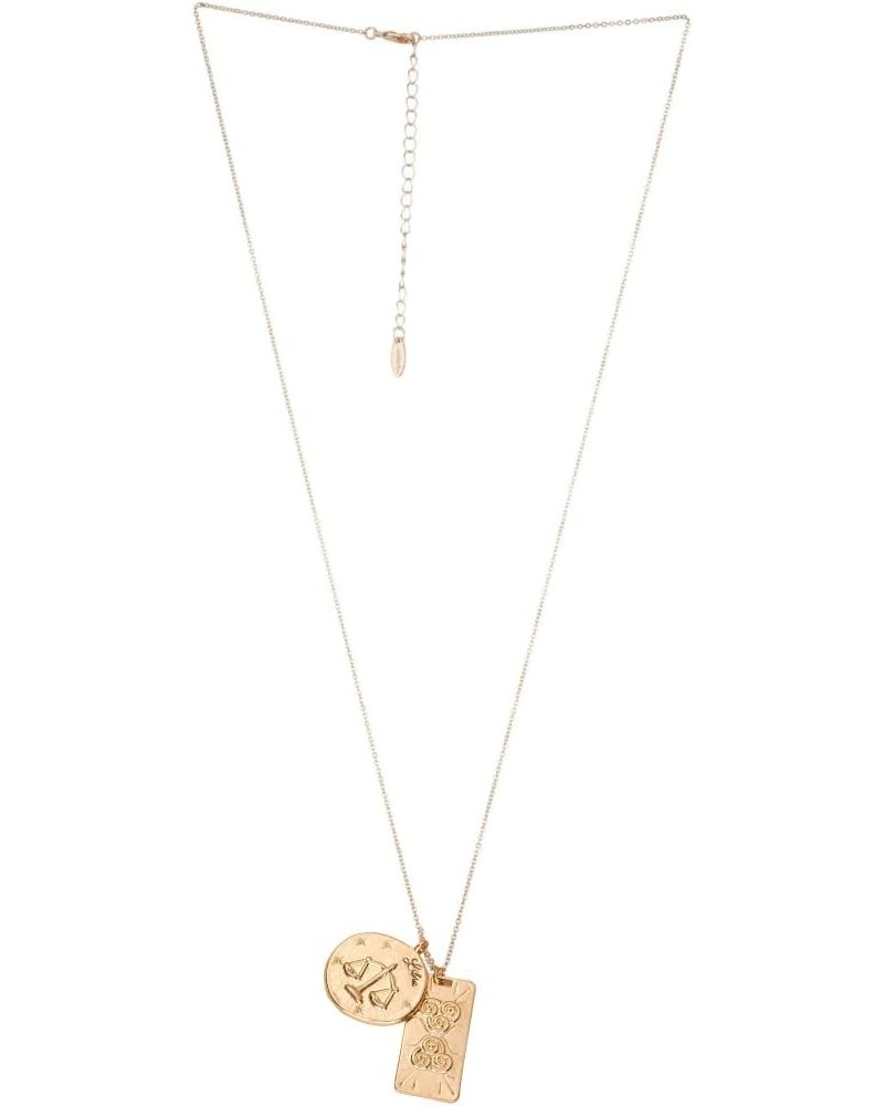 Zodiac Double Medallion 18k Gold Plated Necklace for Women. Fashion Jewelry and Accessory Libra $25.00 Necklaces