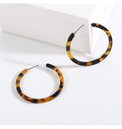 Tortoise Shell Resin Hoop Earrings Fashion Jewelry Tortoise $7.64 Earrings