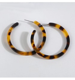 Tortoise Shell Resin Hoop Earrings Fashion Jewelry Tortoise $7.64 Earrings