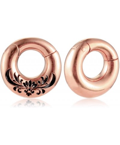 2 PCS Hypoallergenic 316 Stainless Steel Halo Ear Hangers Basic Hot Ear Weights Gauges Plugs for Stretched Lobe Body Jewelry ...