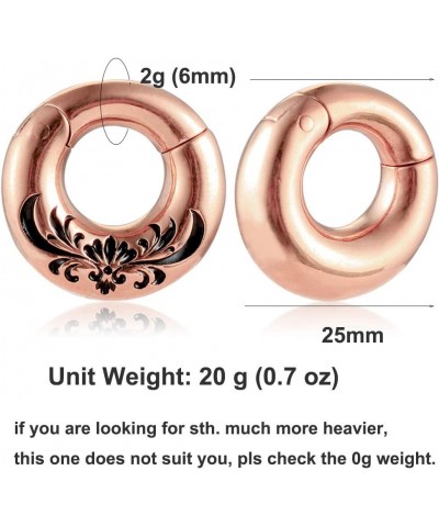 2 PCS Hypoallergenic 316 Stainless Steel Halo Ear Hangers Basic Hot Ear Weights Gauges Plugs for Stretched Lobe Body Jewelry ...