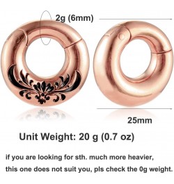 2 PCS Hypoallergenic 316 Stainless Steel Halo Ear Hangers Basic Hot Ear Weights Gauges Plugs for Stretched Lobe Body Jewelry ...