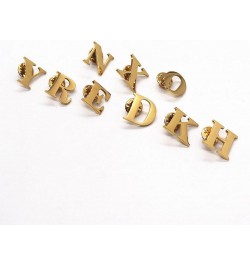 A-Z Initial Pins 26 Letters Pins 18K Gold Plated and Silver Tone Metal Brooch Breastpin Badge Q Gold Plated $7.00 Brooches & ...