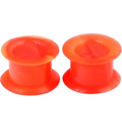 2pcs Thick Silicone Tunnels Double Flared Ear Gauges Plugs Expander Piercing Jewelry Gauges 2g-1 inch red orange $3.77 Body J...