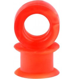 2pcs Thick Silicone Tunnels Double Flared Ear Gauges Plugs Expander Piercing Jewelry Gauges 2g-1 inch red orange $3.77 Body J...