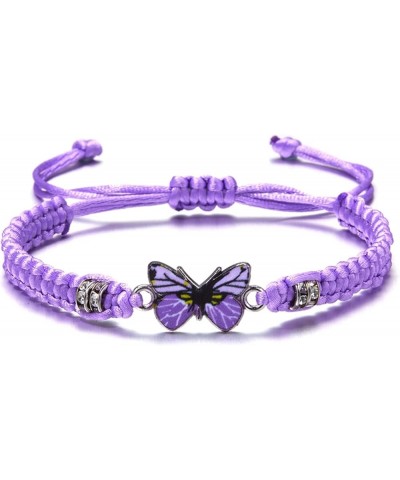 Bayetss Butterfly Bracelets Couple Bracelet Handmade Braided Valentine's Day Hand Rope Men and Women Girlfriends Butterfly Je...