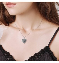 .925 Sterling Silver Color Photo Personalized Custom Cameo Rose Flower Heart Locket Pendant Charm Dangle Jewelry Necklace Hol...