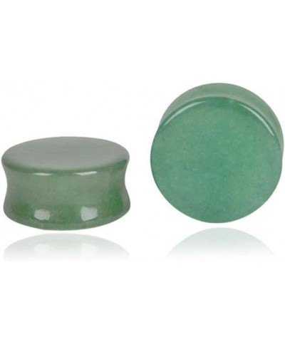 Green Jade Natural Stone Double Flared Flesh Plugs Tunnels Ear Gauges Stretcher Expander Kit 1 Pair 2g(6mm) $9.11 Body Jewelry