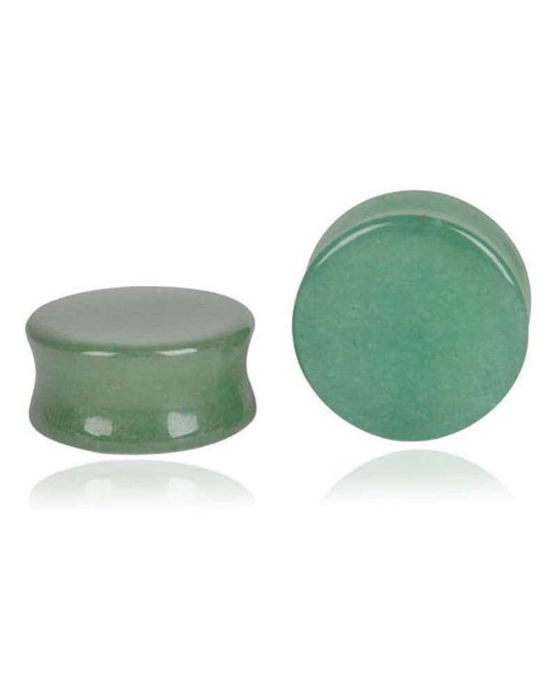 Green Jade Natural Stone Double Flared Flesh Plugs Tunnels Ear Gauges Stretcher Expander Kit 1 Pair 2g(6mm) $9.11 Body Jewelry