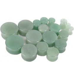 Green Jade Natural Stone Double Flared Flesh Plugs Tunnels Ear Gauges Stretcher Expander Kit 1 Pair 2g(6mm) $9.11 Body Jewelry