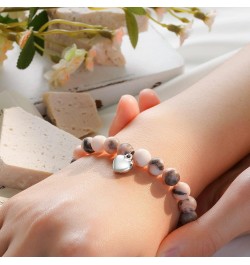 30/40/50/60 Birthday Gifts for Women, Natural Stone Heart Bracelets for Mom Auntie Wife Friend Sister 30-Pink $11.19 Bracelets