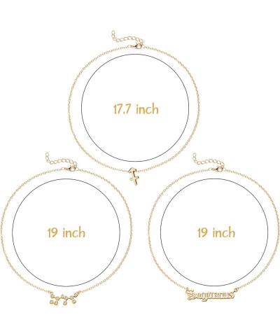 3Pcs Constellation Zodiac Layer Necklaces for Women Girls, Retro 14K Gold Plated 12 Constellation Pendant Necklace Exquisite ...