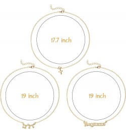 3Pcs Constellation Zodiac Layer Necklaces for Women Girls, Retro 14K Gold Plated 12 Constellation Pendant Necklace Exquisite ...