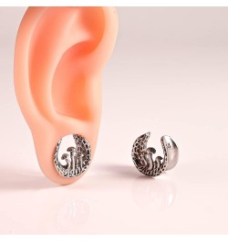 2PCS Ear Gauges Cute Mushrooms Saddle Ear Plugs Tunnels 316L Stainless Steel Hypoallergenic Earrings Gauges for Ears Expander...