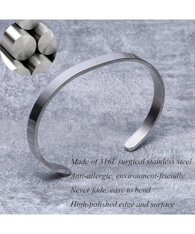 Stainless Steel Inspiration Mantra Cuff Bangle Bracelet Graduation Gift Best Fucking Bitches $9.52 Bracelets