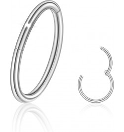 Hypoallergenic Nose Ring Hoops - Surgical Steel Septum Cartilage Ring - 20G 18G 16G 14G Diameter 5mm to 16mm Body Piercing Li...