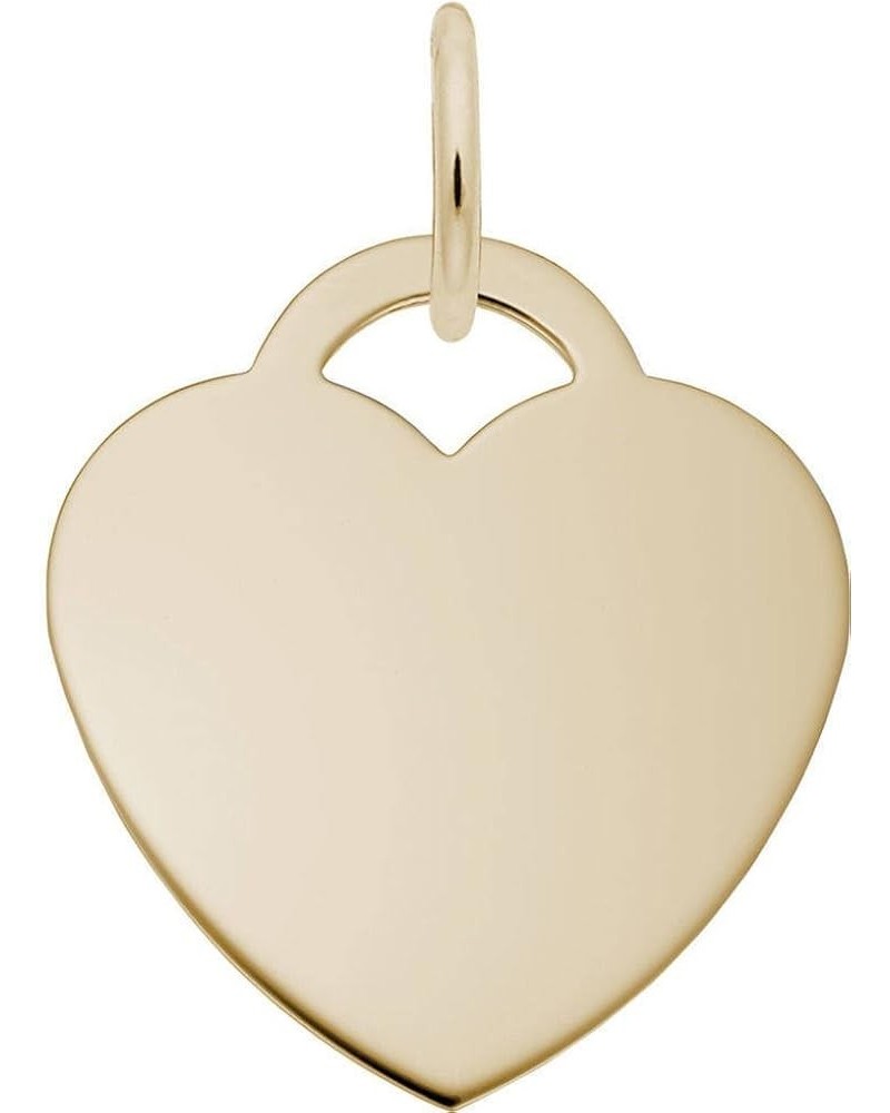 Classic Large Heart Charm (Choose Metal) by Rembrandt Gold-Plated Sterling Silver $19.50 Bracelets