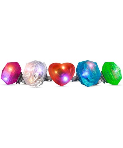 Huge Gem Blinking Light Up Rings (Box of 24) $20.25 Rings